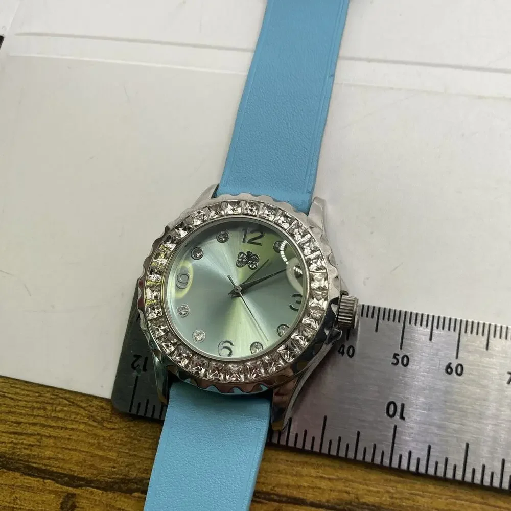Curations Womens Silver Rhinestone Watch New Battery